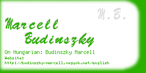 marcell budinszky business card